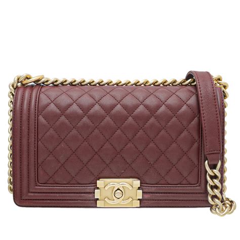 chanel le boy burgundy wallet|chanel black handbags.